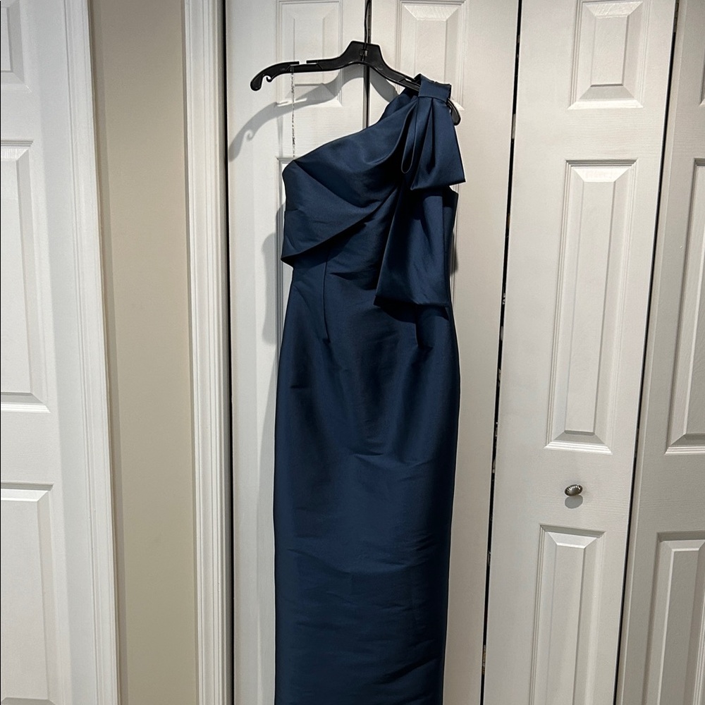 Sachin + Babi Steel Blue One-Shoulder Dress